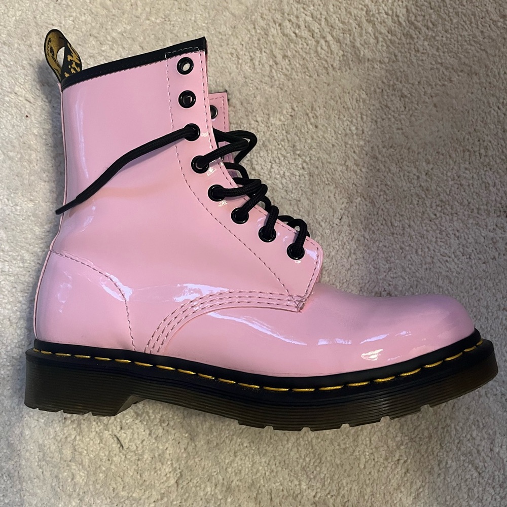 Dr. Martens Pink Lace-Up Boots worn once